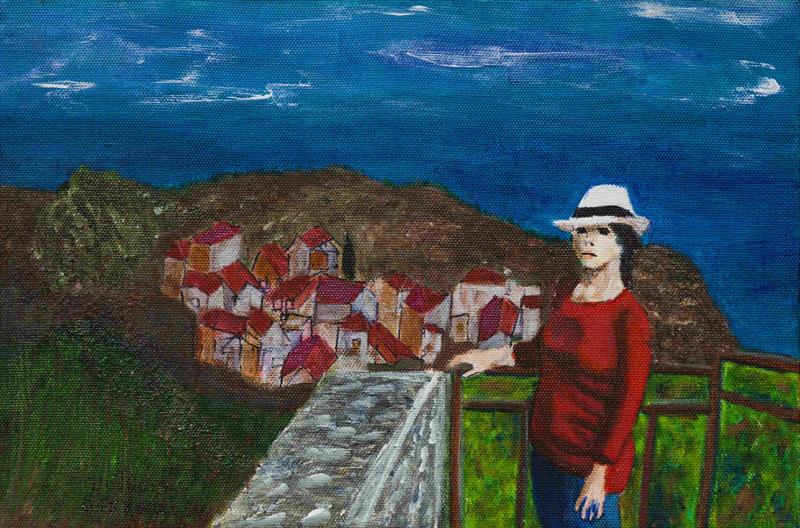 my wife acrilic on canvas w30xh20cm2009