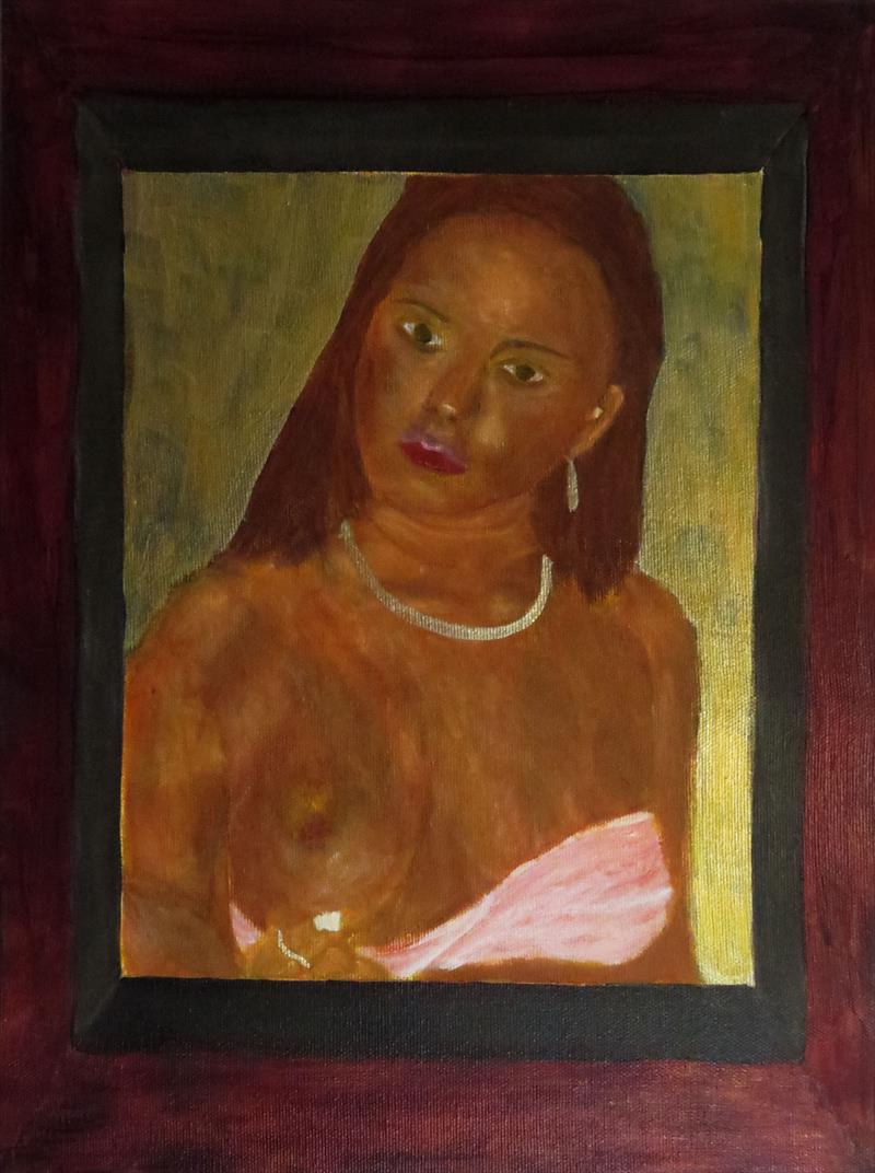 Half topless Acrylic on canvas w30xh40cm
