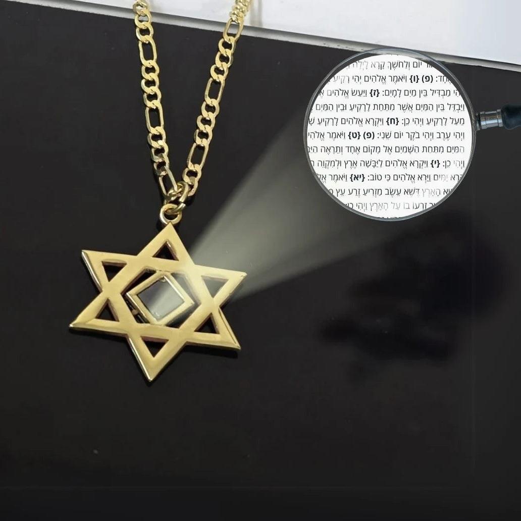 שרשרת מגן דוד בטכנולוגיית ננו – תכשיט עם תנ"ך