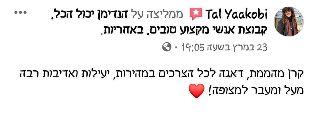 חוות דעת על קרן שפע מחברת הנדימן יכול הכל