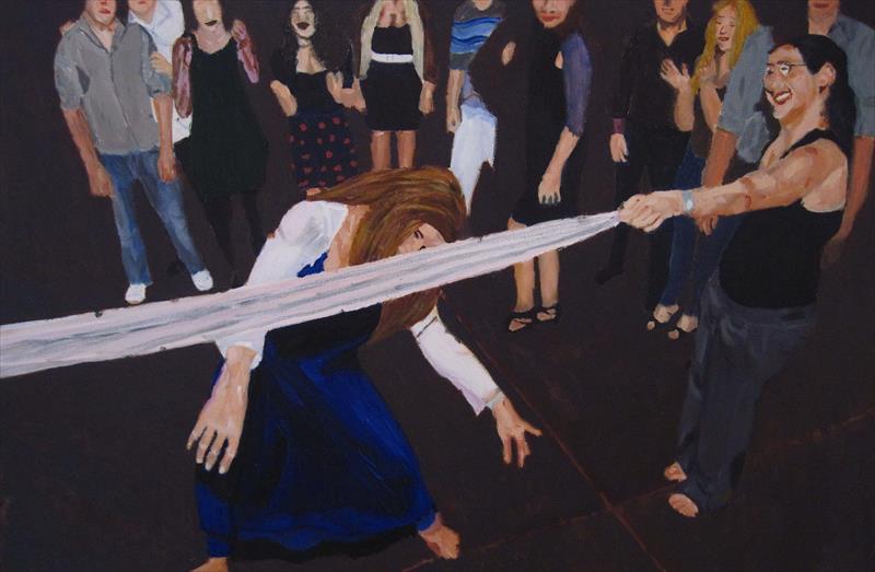 Wedding dance s oil on canvas w60x40cm