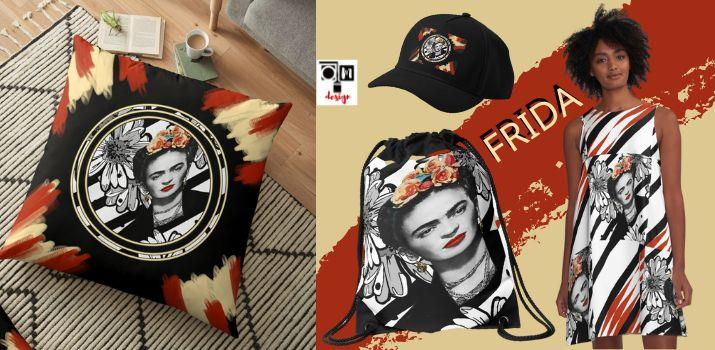 Frida BLACK Flower - Mexican artist Frida - frida kahlo - redbubble