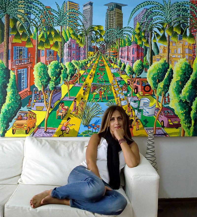 Originalkunst kaufen israelischer naiver Maler Raphael Perez israelisch Künstler tel aviv Gemälde