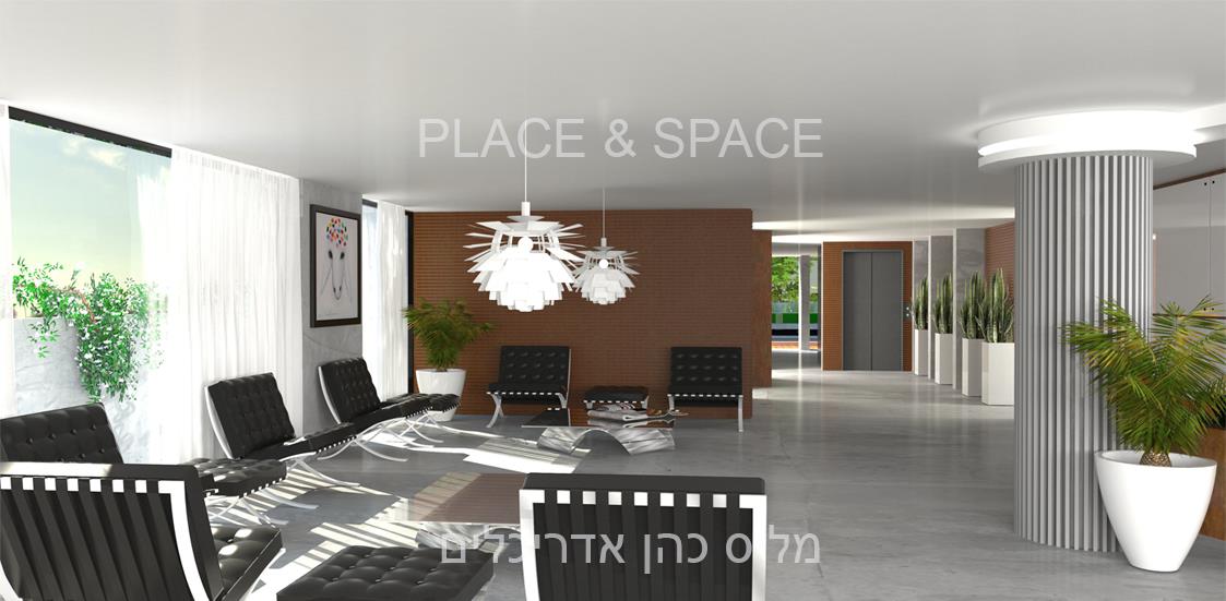 עיצוב פנים- לובי ומועדון דיירים-פרישמן תל אביב
