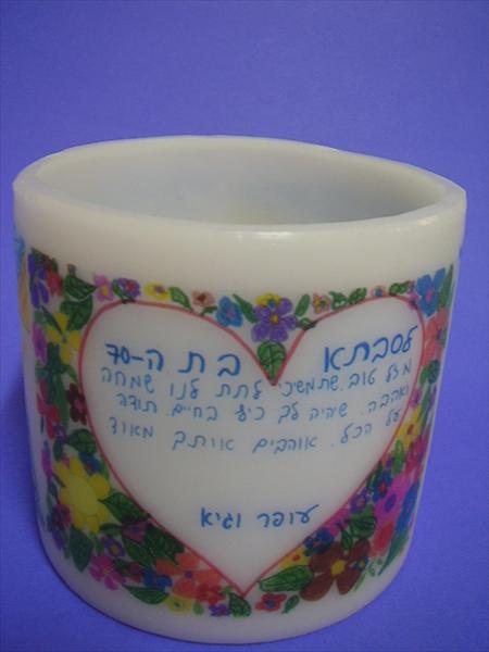 הדפסת ציורי ילדים על נרות חלולים