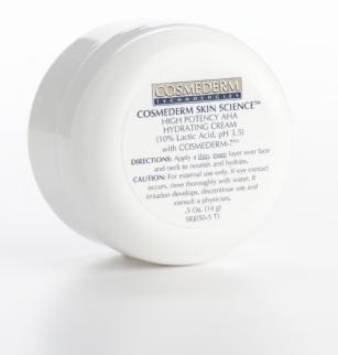 קרם אלפא-הידרוקסי AHA מחוזק ) 10% חומצה לאקטית, 3.5 pH ( קוסמדרם