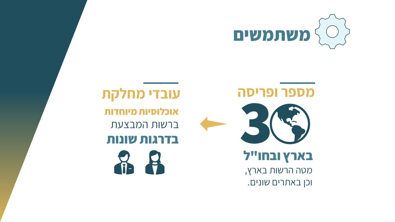 מצגת להצגת נתוני שימוש במערכת