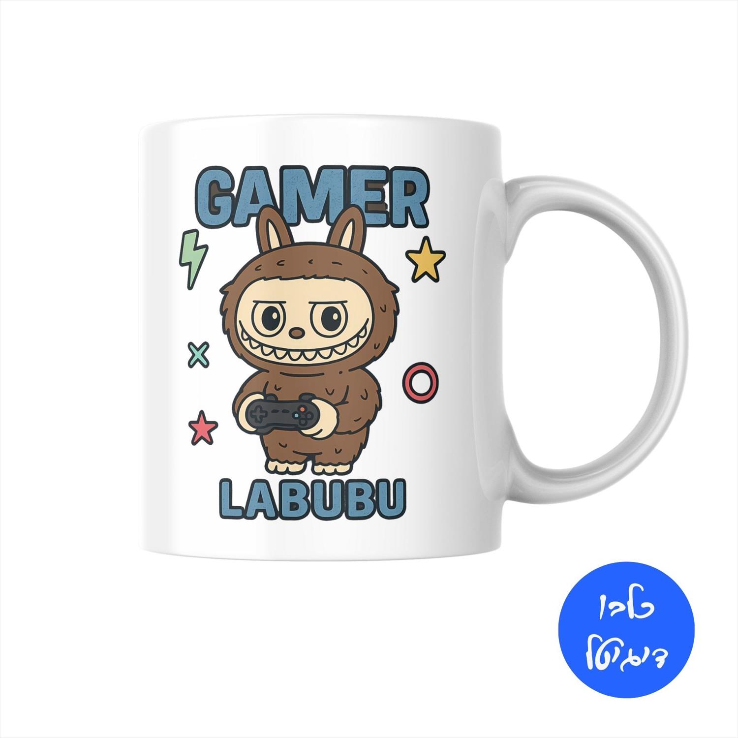 קובץ להדפסה LABUBU גיימר - עיצוב PNG ללא רקע