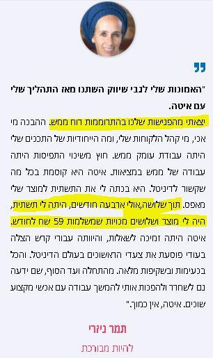 המפגש השבועי עם תמר ניזרי