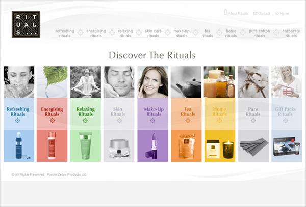 אתר אינטרנט Rituals