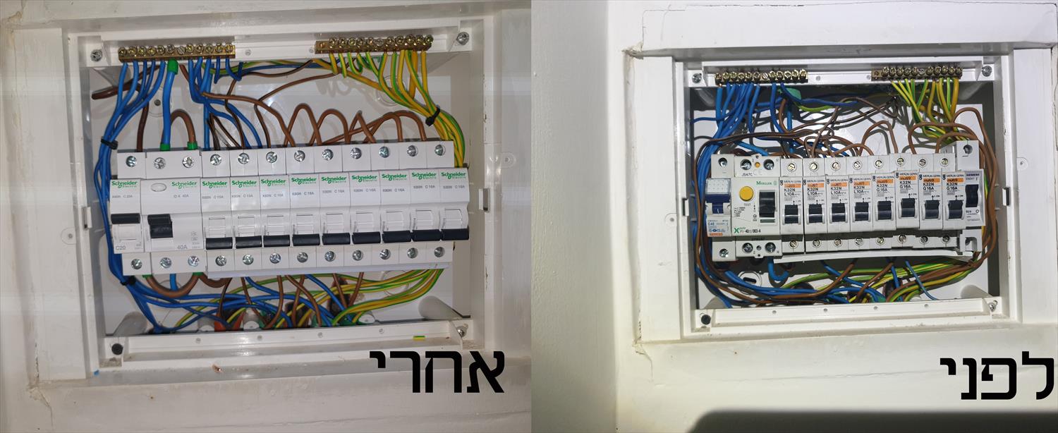החלפת אביזרים בלוח לאחר נזקי מים