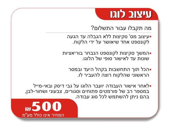 עיצוב לוגו מה מקבלים?