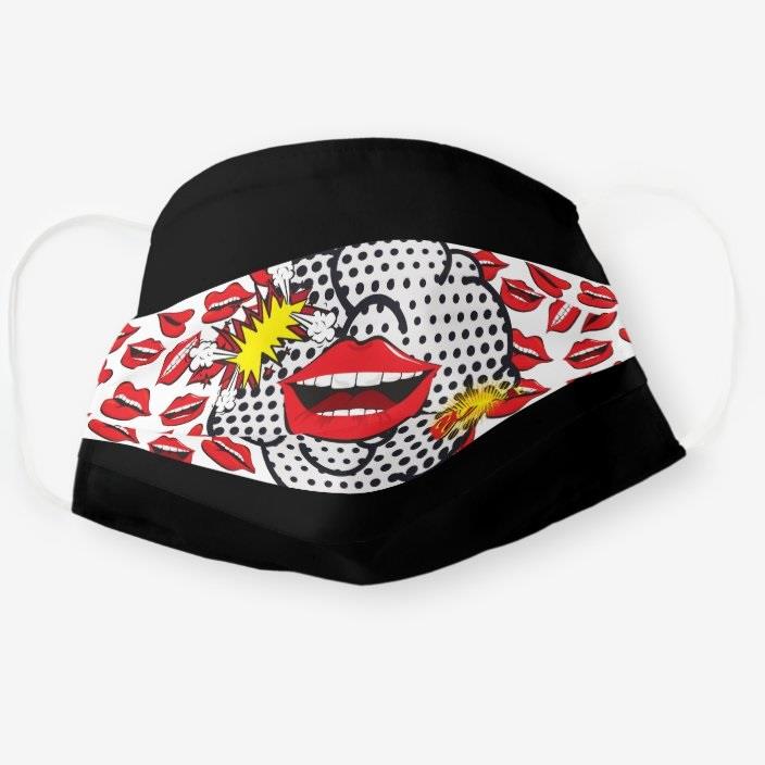 מסכת פנים מבד, מסכת פנים POP ART, מסכה לפנים, מסכות פנים, קורונה סטייל, אצעדה www.etsada.com