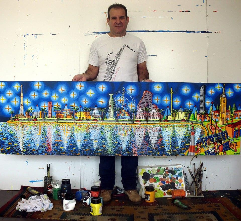 Photos pour maison peintures naïves peintre israélien peinture murale Raphael Perez israël artiste