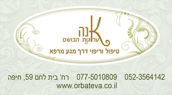 עיצוב אנה כרטיס ביקור