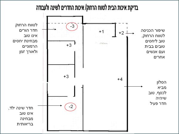 שלב ב' בבדיקת הבית/העסק לפי הפנג שואי