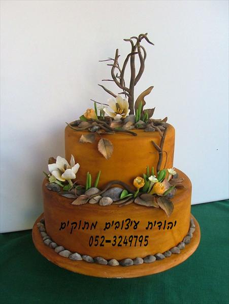 עוגה מעוצבת בנושא - שיקום יערות הכרמל