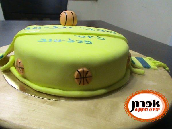 עוגת כדורסל-מכבי לבנים