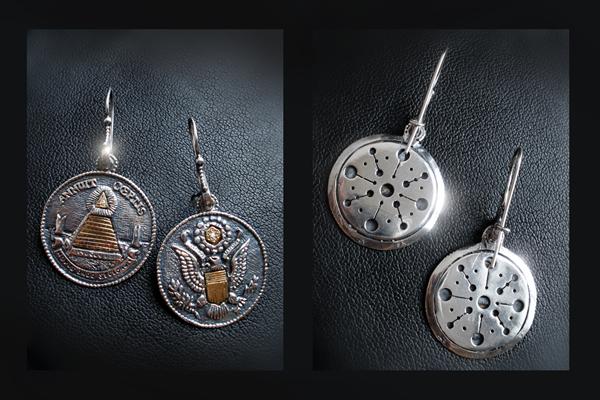 Novus ordo seclorum* earrings