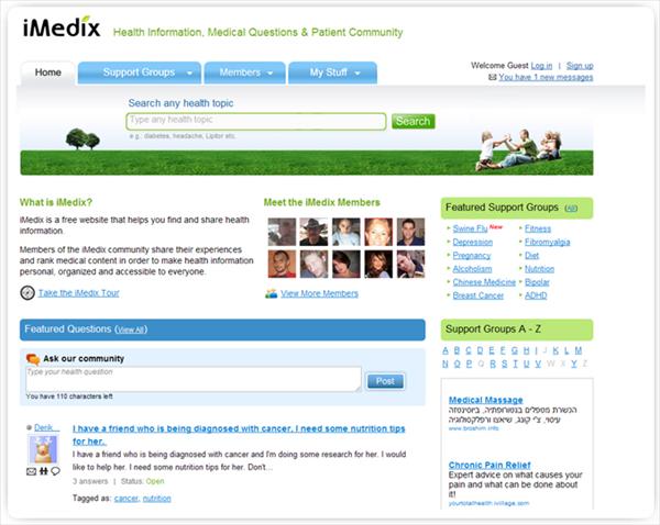 עיצוב רשת חברתית iMedix