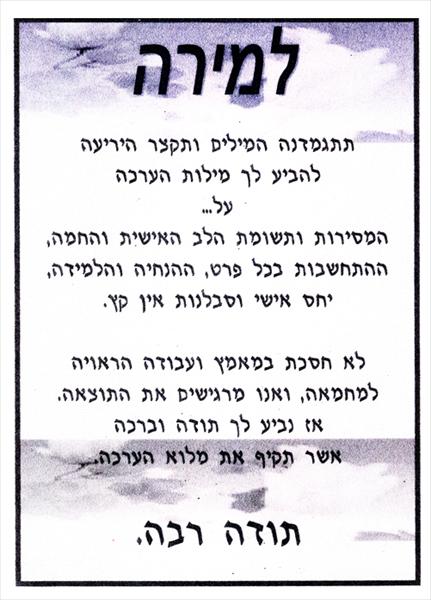 משוב למנחה בקורס גישור