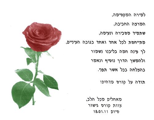 מצוות קורס גישור ינואר 2011