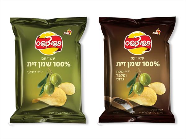 עיצוב אריזות תפוצ'יפס שמן זית. במסגרת עבודתי ב-adlai & partners.