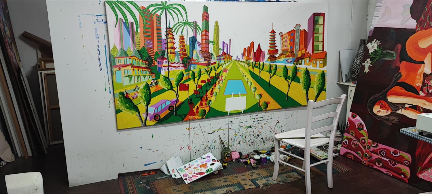 Le mostre speciali e bellissime pittore israeliano artista ingenuo urban dipinti naif paesaggi opere
