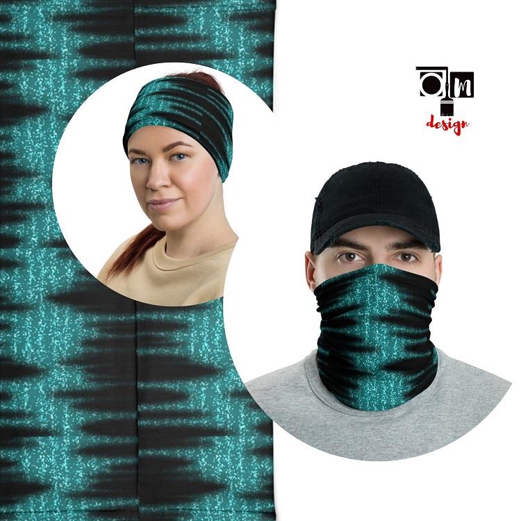 Black style Bandana - מסכת פנים מעוצבת - בנדנה מעוצבת - חם צוואר מעוצב - הדפסה על מוצרים - אצעדה