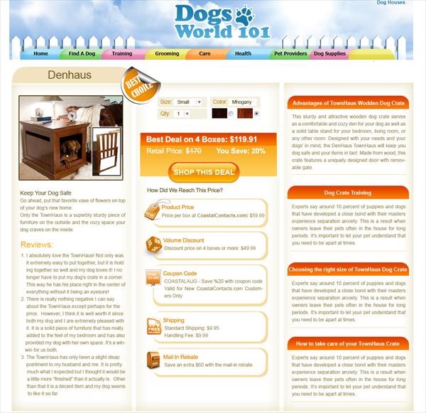 עיצוב עמוד נחיתה Dogs World