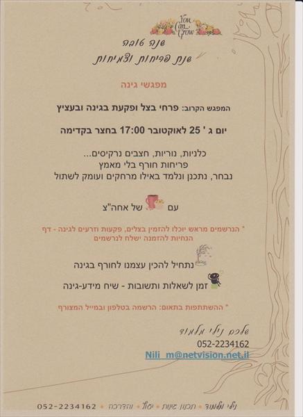 מפגשי גינה בחצר בקדימה