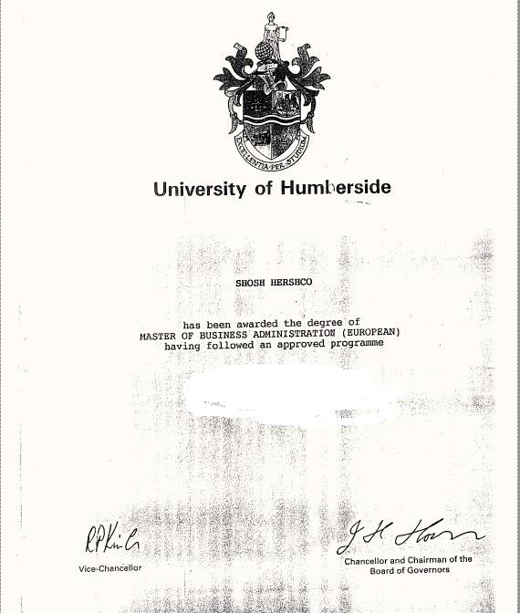 תואר MBA שסיימתי באנגליה