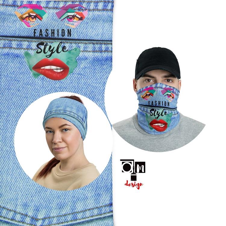 Fashion face shield - מסכת פנים מעוצבת - מסכה לפנים - חם צוואר - בנדנה אופנתית - הדפסה על מוצרים