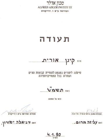 מנחת קבוצות הורים מכון אדלר