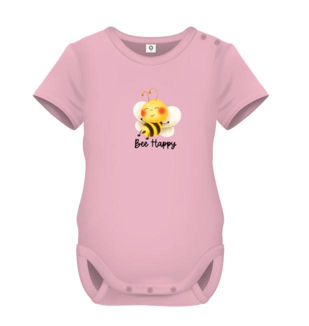 בגד תינוקות דבורה BEE HAPPY סרבל תינוקות - שרוול קצר - בגדי תינוקות מעוצבים - בגד לתינוק