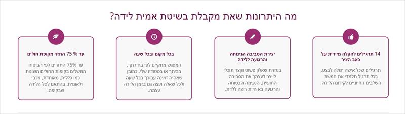 שיטת אמית יתרונות
