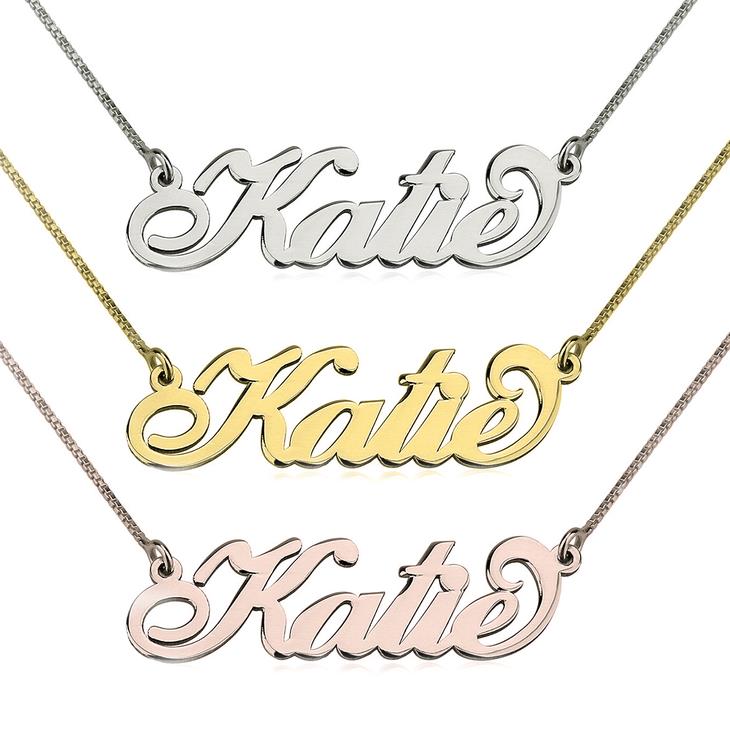 Etsada - Carrie Name Necklace, Carrie necklace, Name necklace, Custom name necklace