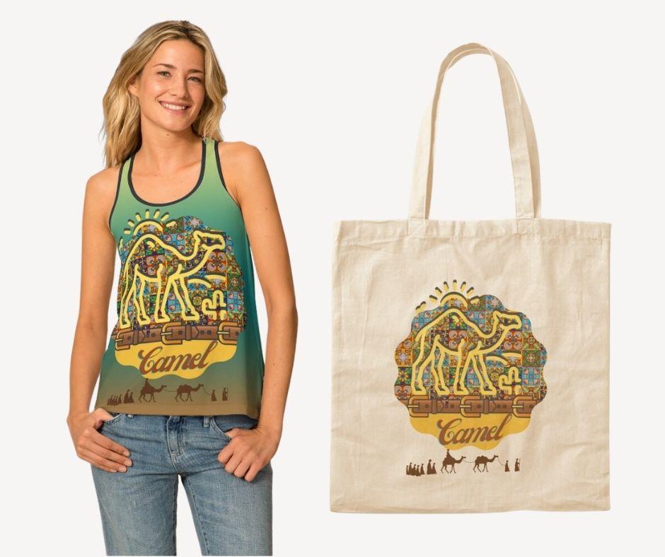 Morocco Camel Tank Top & Bag - גופייה - תיק - O.M design