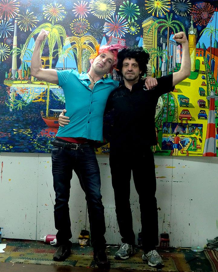estilo Immagini colorate pittore israeliano artista ingenuo urban dipinti naif paesaggi opere d'art