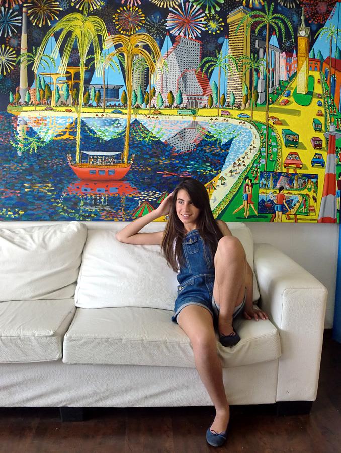 Une œuvre peintures naïves peintre israélien peinture murale Raphael Perez israël artiste