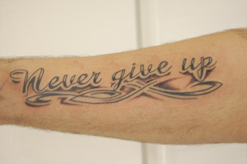 never give up