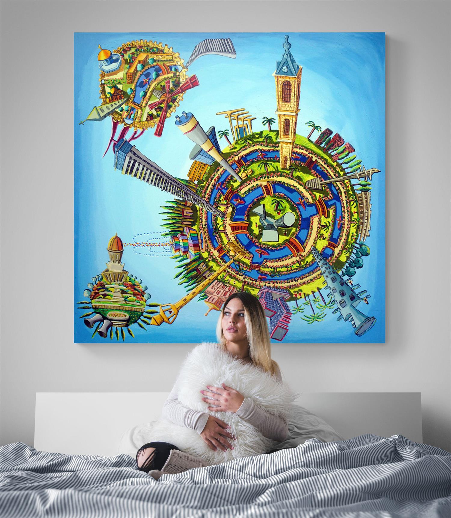 obras de arte coloridas pinturas rafael pérez pintor israelí artes visuales plásticos tel aviv