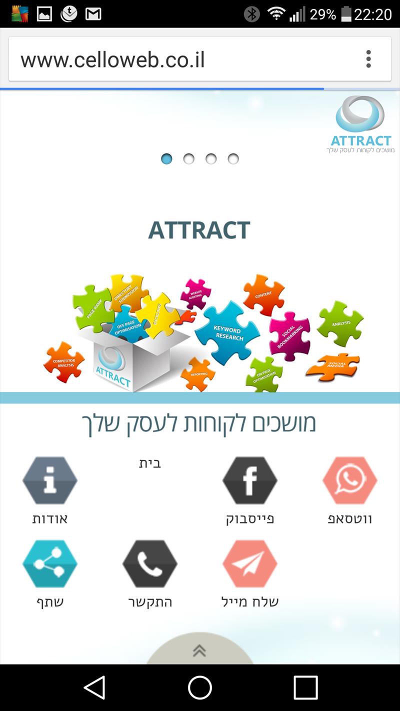 דוגמאות של אתרי Celloweb