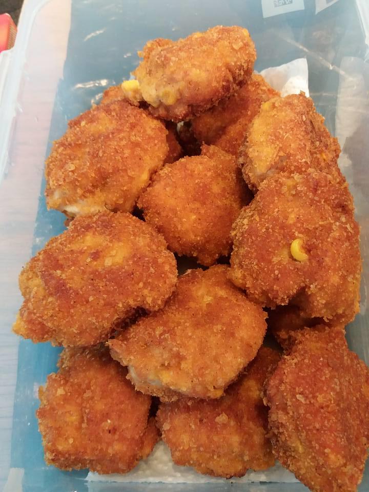 לביבות תירס עם הרבה ירק
