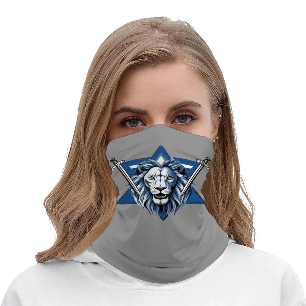 בנדנה חם צוואר אריה מגן דוד דגם חרבות ברזל - יחד ננצח!