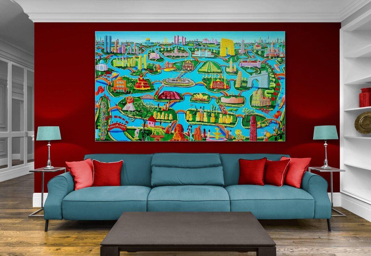 naïve pintura Gallerie d'arte e mostre pittore israeliano artista ingenuo urban dipinti naif paesagg