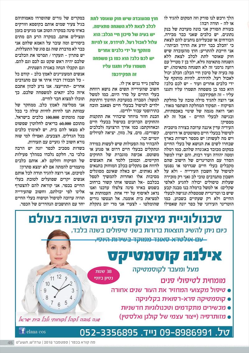 כתבה שכתבתי על ג'ני ספארק המלאך של בעלי החיים
