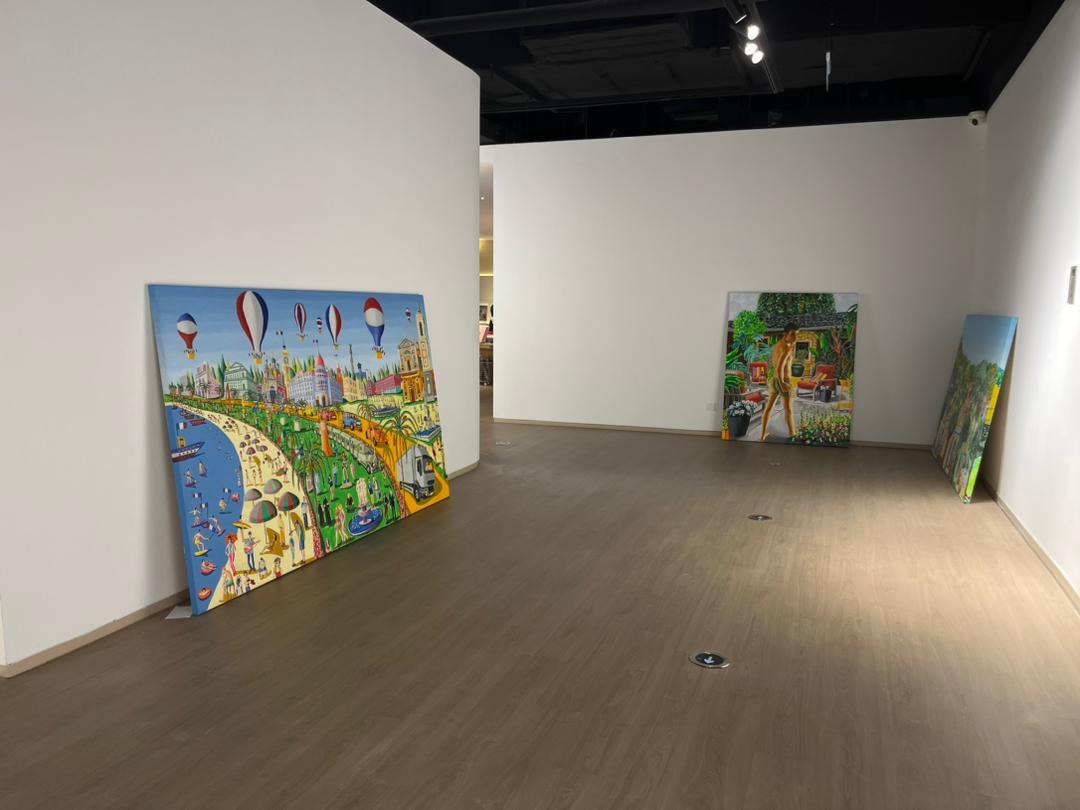Foto di paesaggi urbani pittore israeliano artista ingenuo urban dipinti naif paesaggi opere d'arte