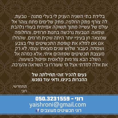 רוני יעיש, תכשיטים מעוצבים