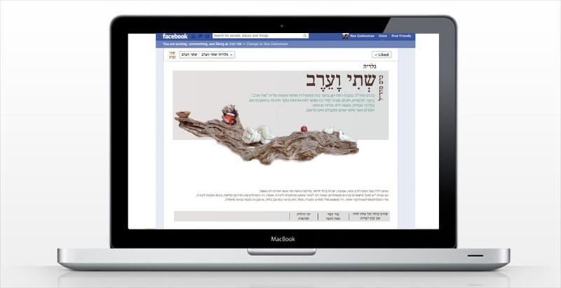 עיצוב אתר והקמת דף פייסבוק עסקי ל"גלריה שתי וערב"